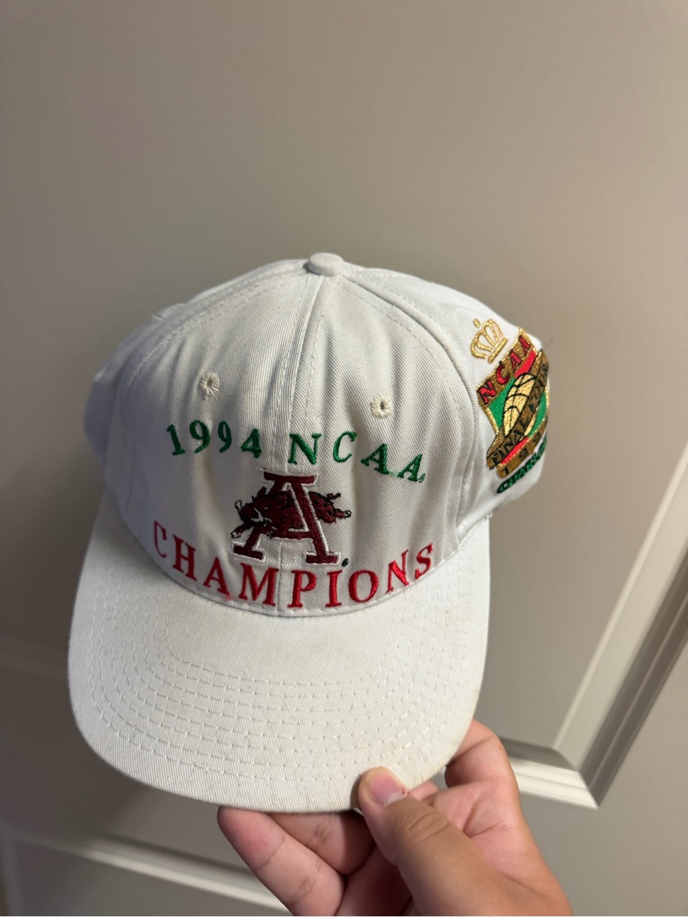 1994 NCAA Champions White Embroidered Baseball Cap